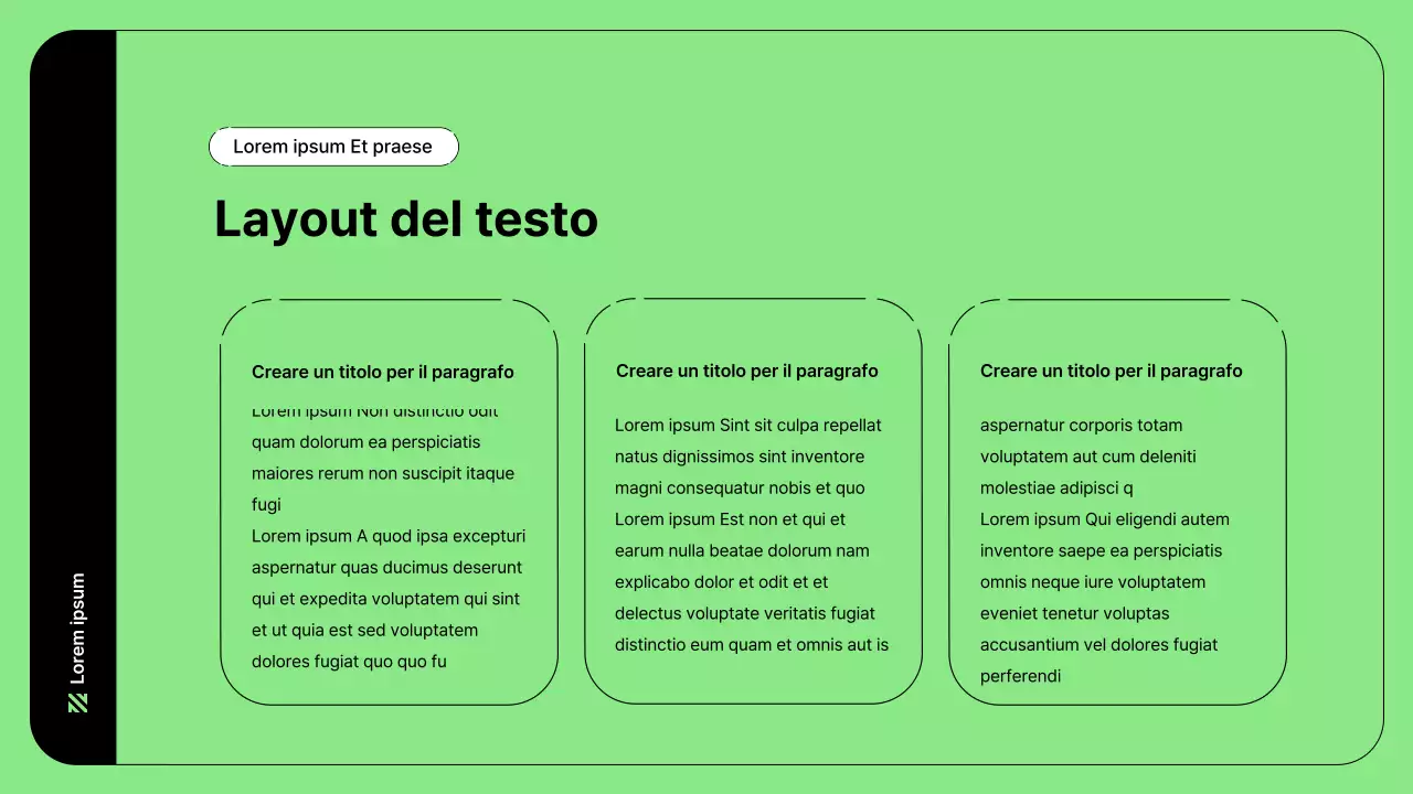 Illustrazione aziendale con linee semplici in verde