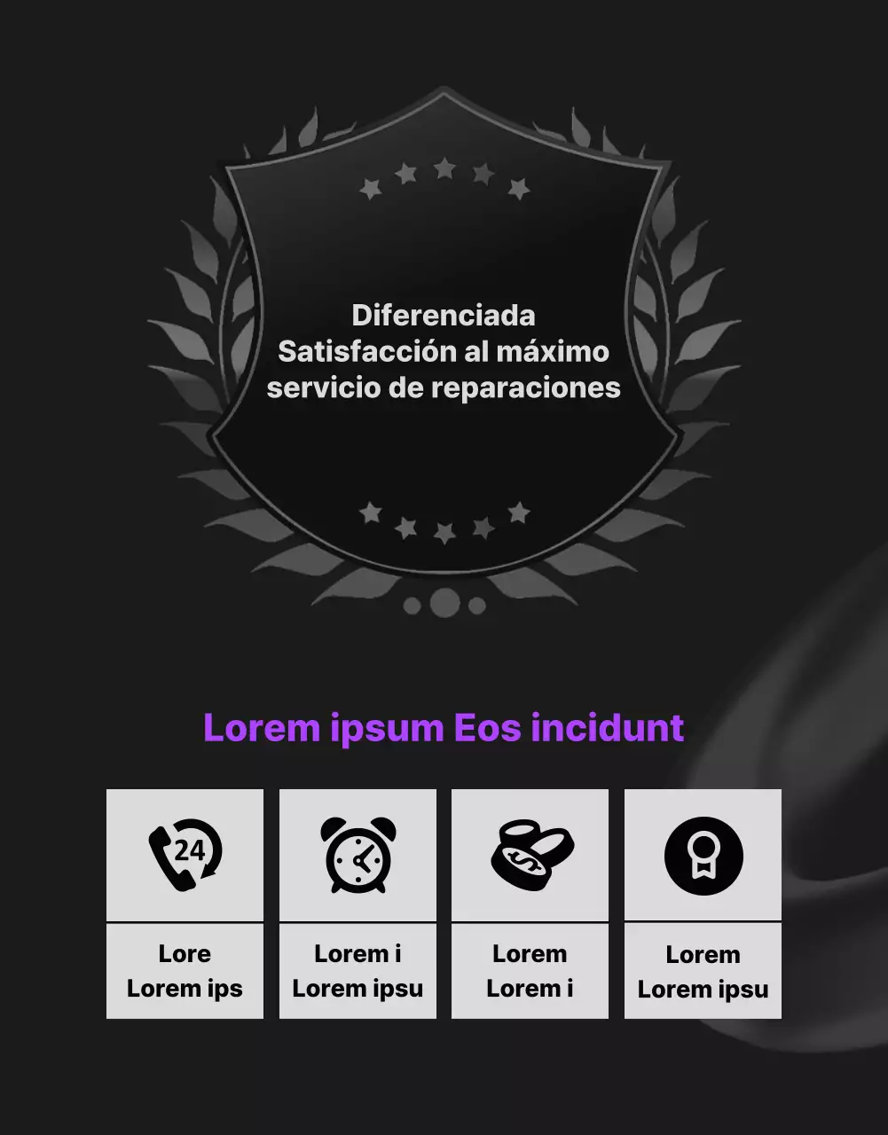 Promocione los servicios de reparación electrónica con puntos morados (más)