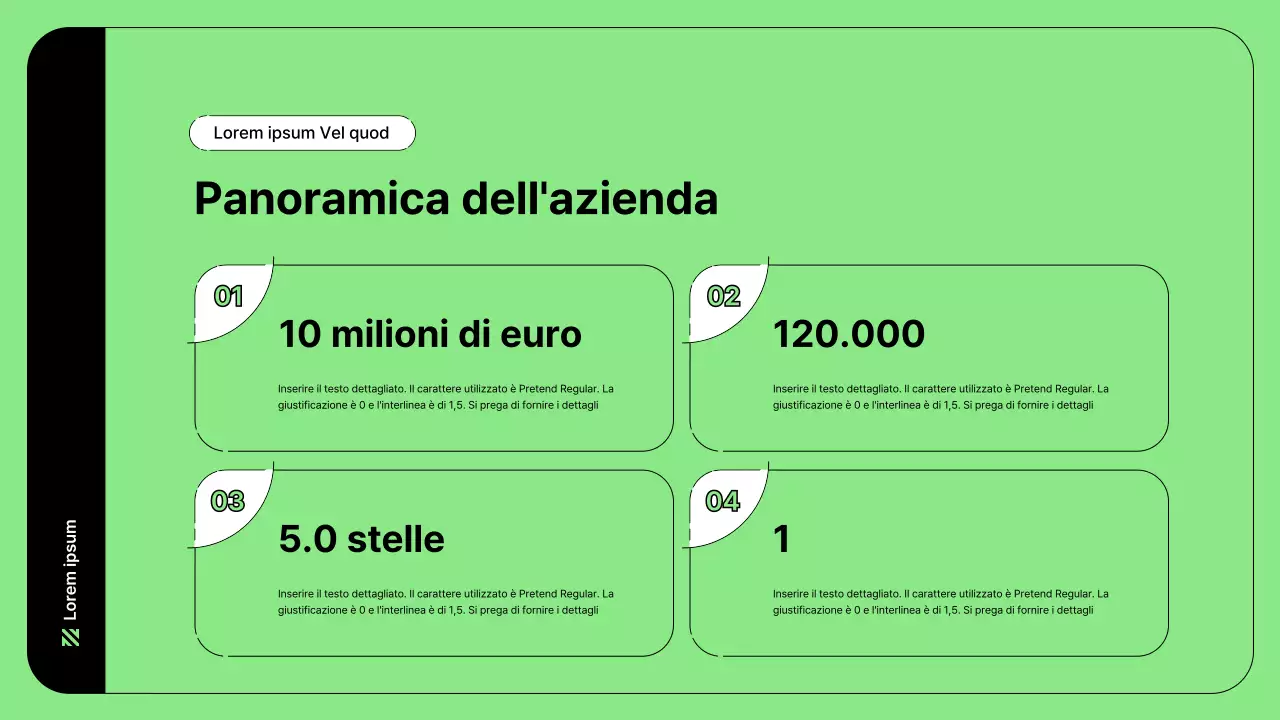 Illustrazione aziendale con linee semplici in verde