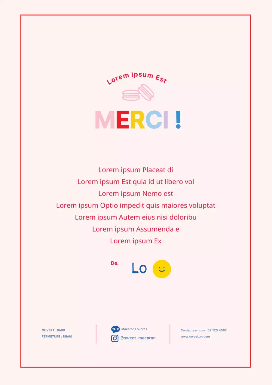 Macarons roses et rouges au menu