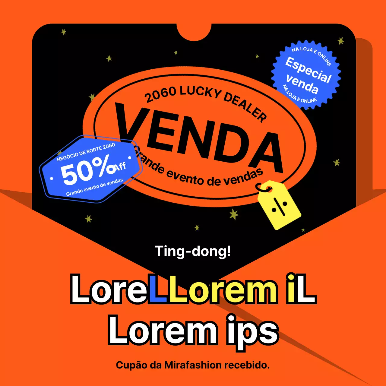 Evento de venda de Ano Novo com conceito de cartão de mensagem