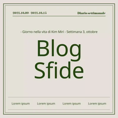 Sfida del blog con un semplice concetto di tipografia verde