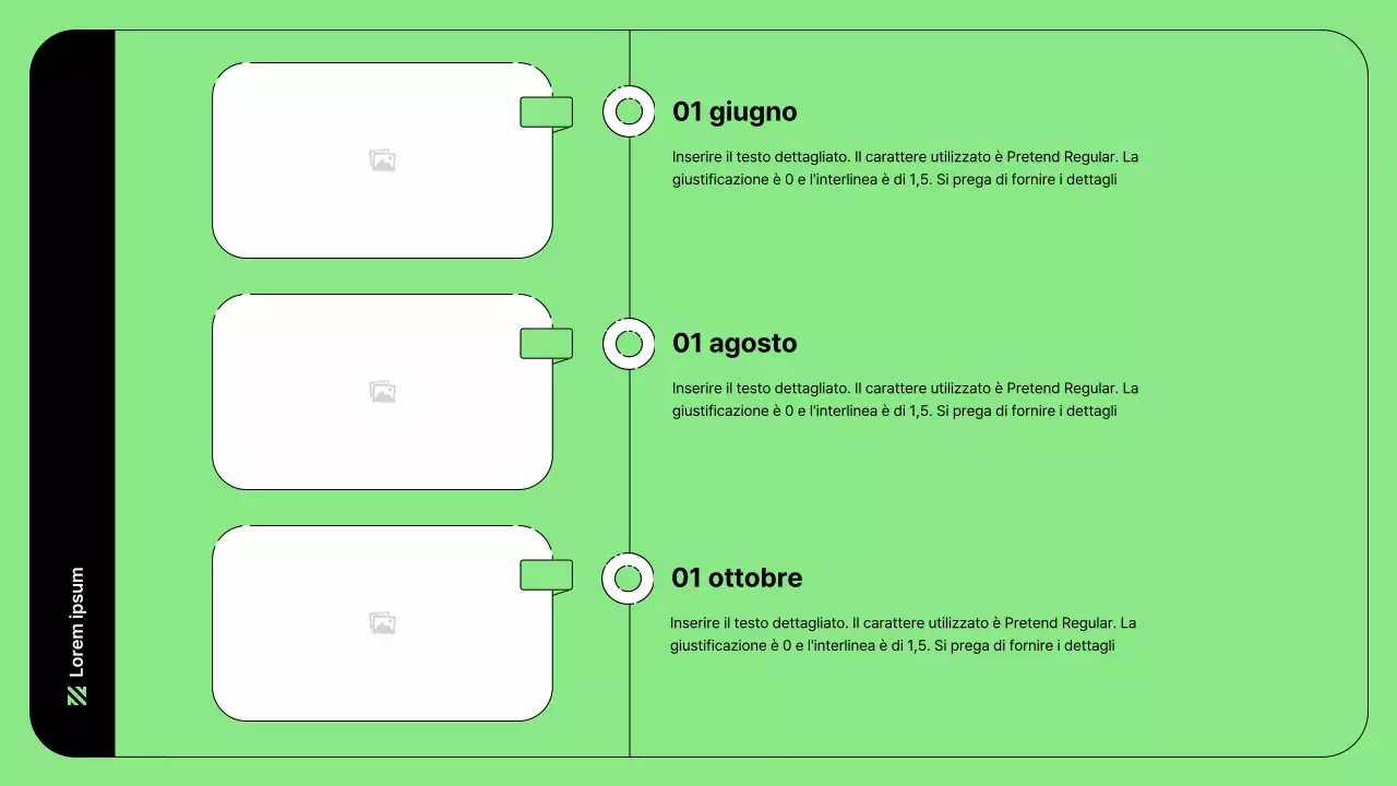 Illustrazione aziendale con linee semplici in verde