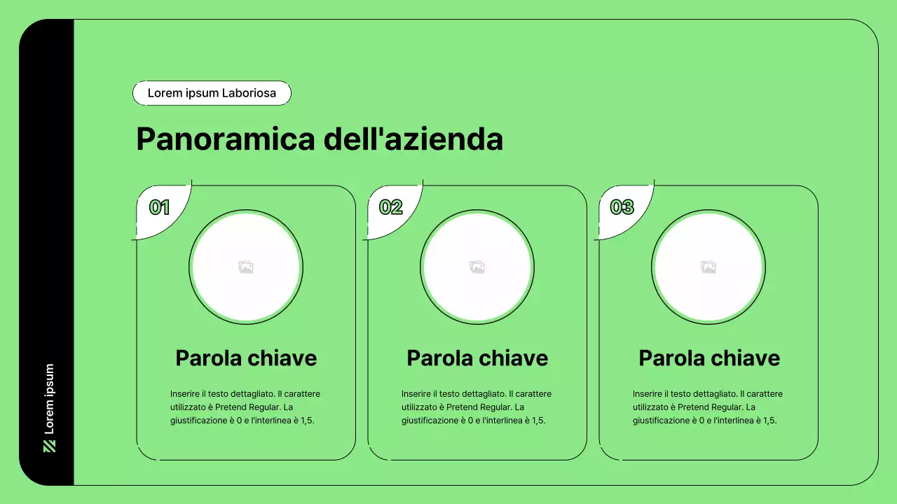 Illustrazione aziendale con linee semplici in verde