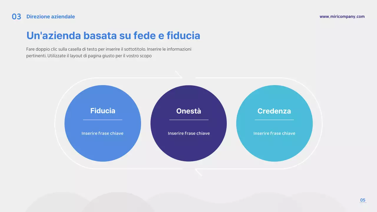 Modello di presentazione blu e grigio