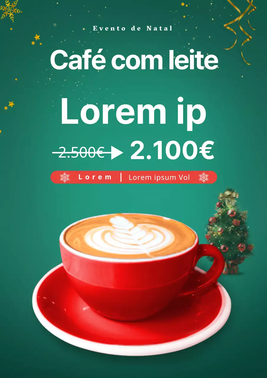 verde vermelho foto natalício café anúncio