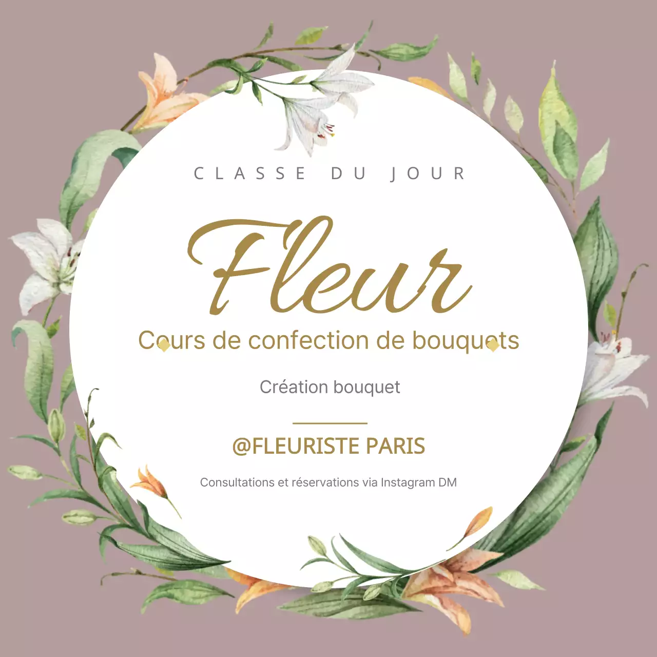 Création d'un bouquet