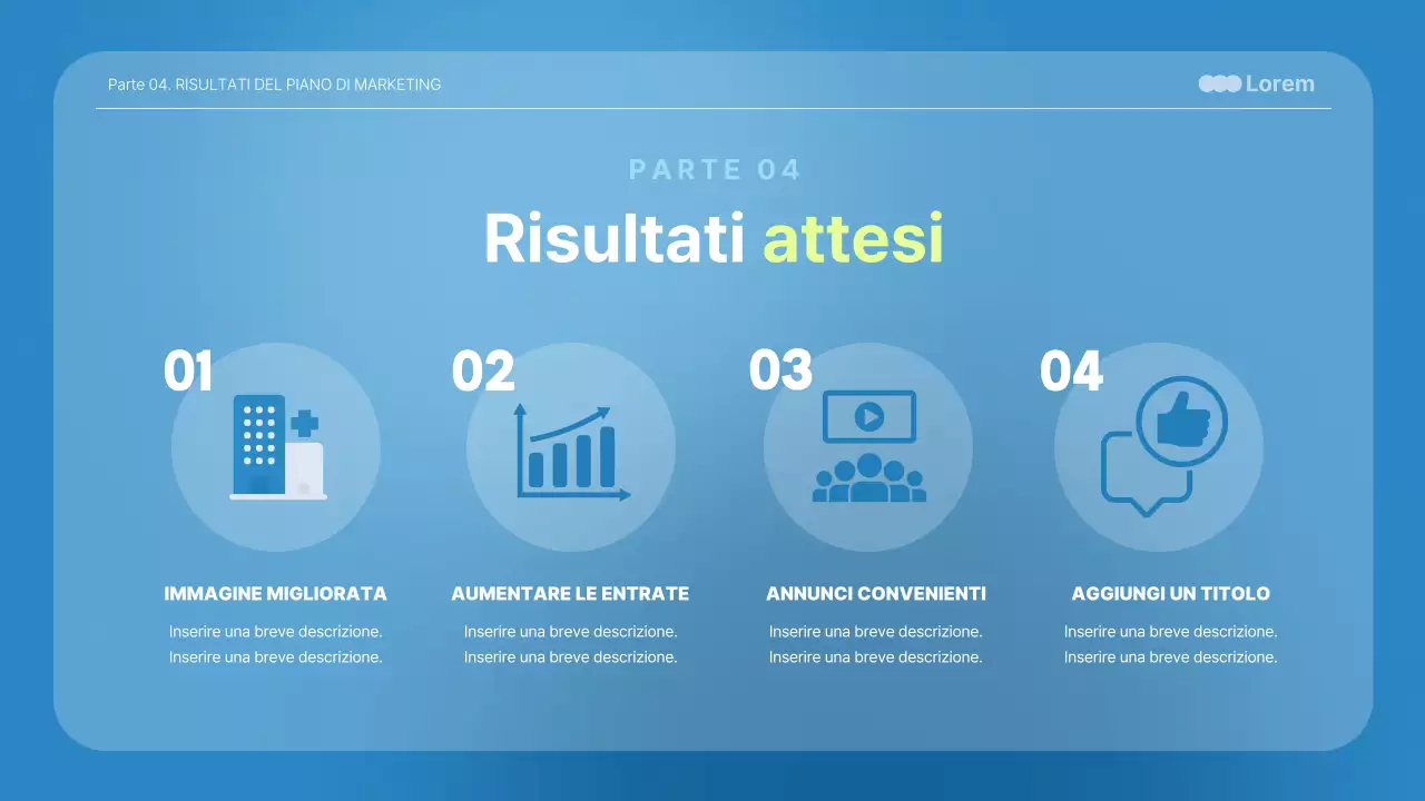 Presentazioni mediche in blu