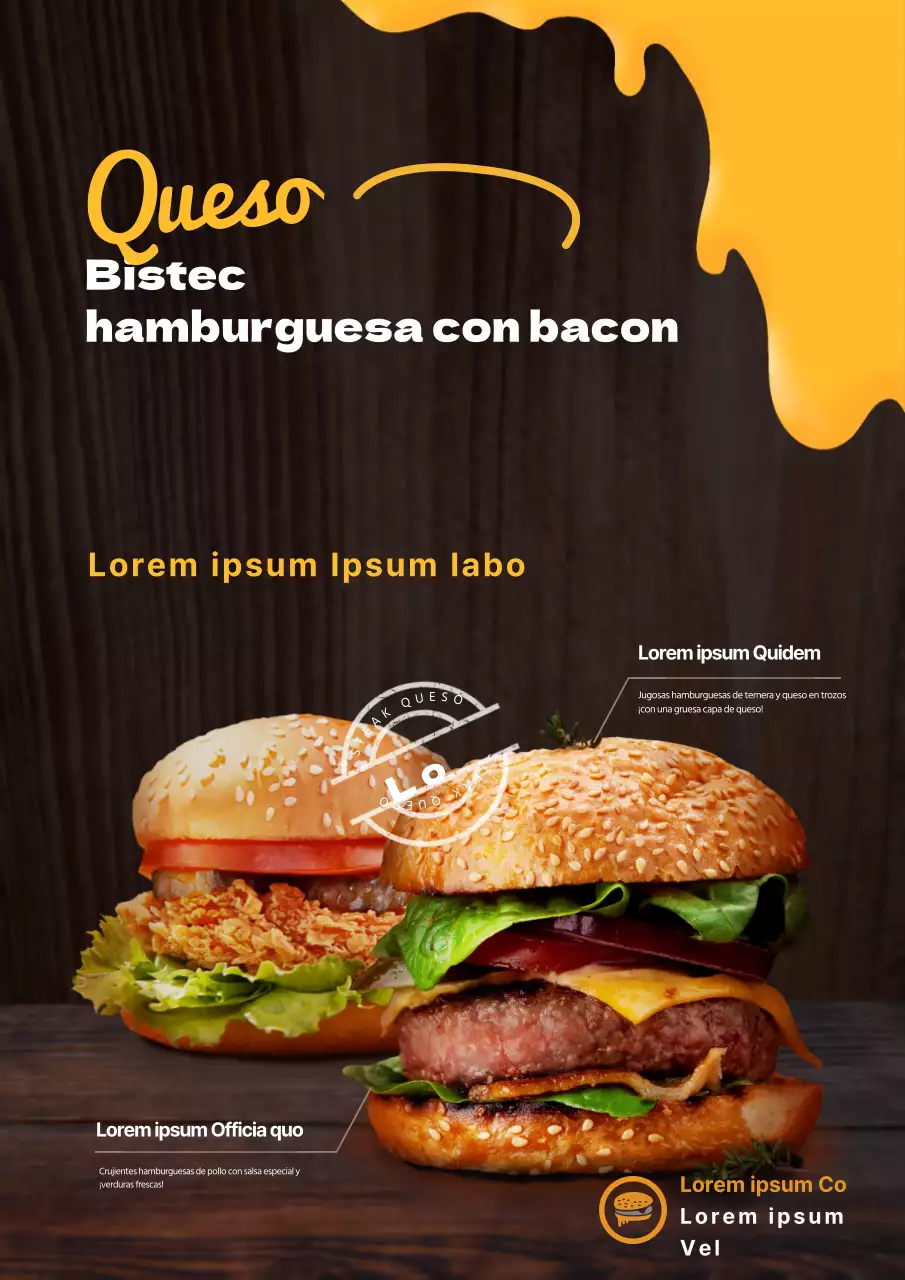 Promocionar una nueva hamburguesa con queso