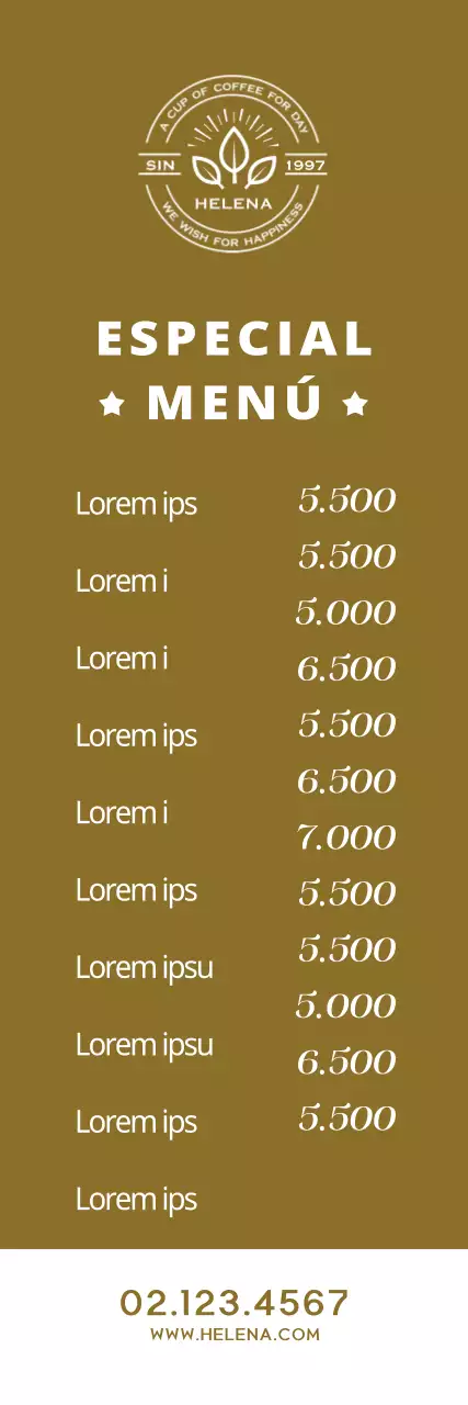 Menú especial