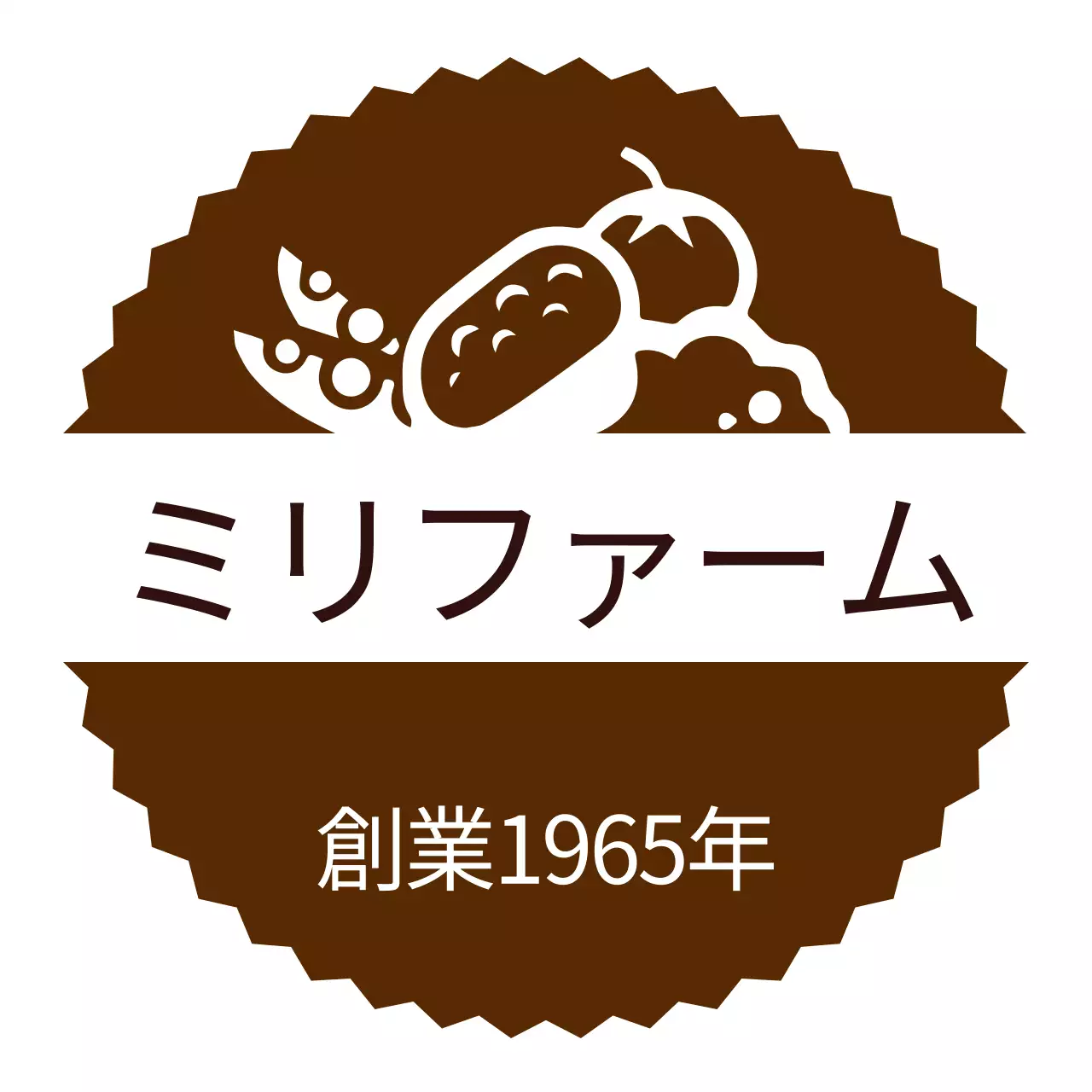 茶色 シンプル 農業 ロゴ
