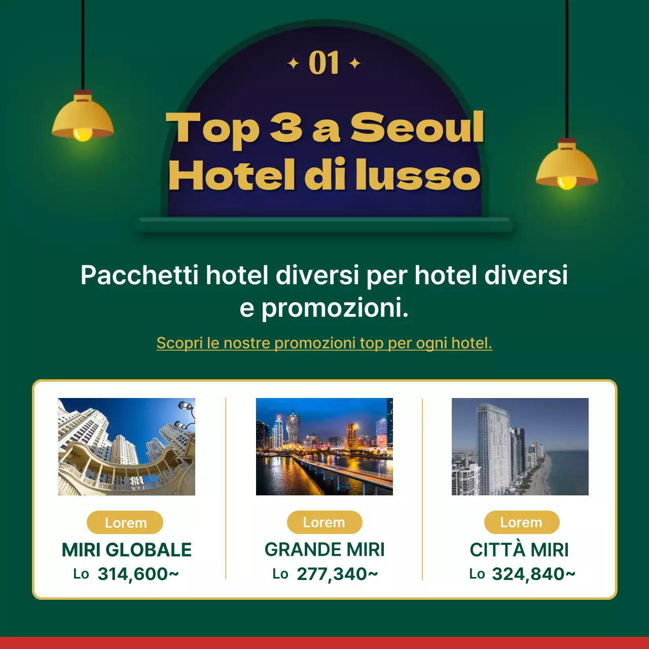 Raccomandazioni di pacchetti alberghieri a tema verde