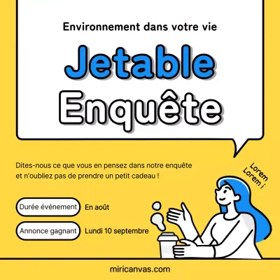 Enquête sur les produits jetables jaunes et bleus