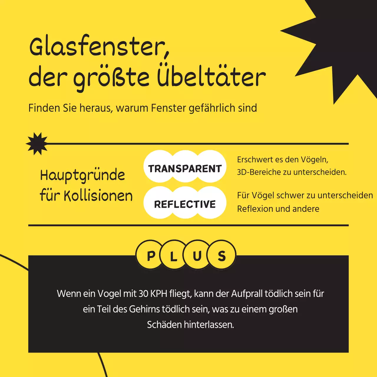 Holen Sie sich einen einfachen Wildvogel in Schwarz und Gelb