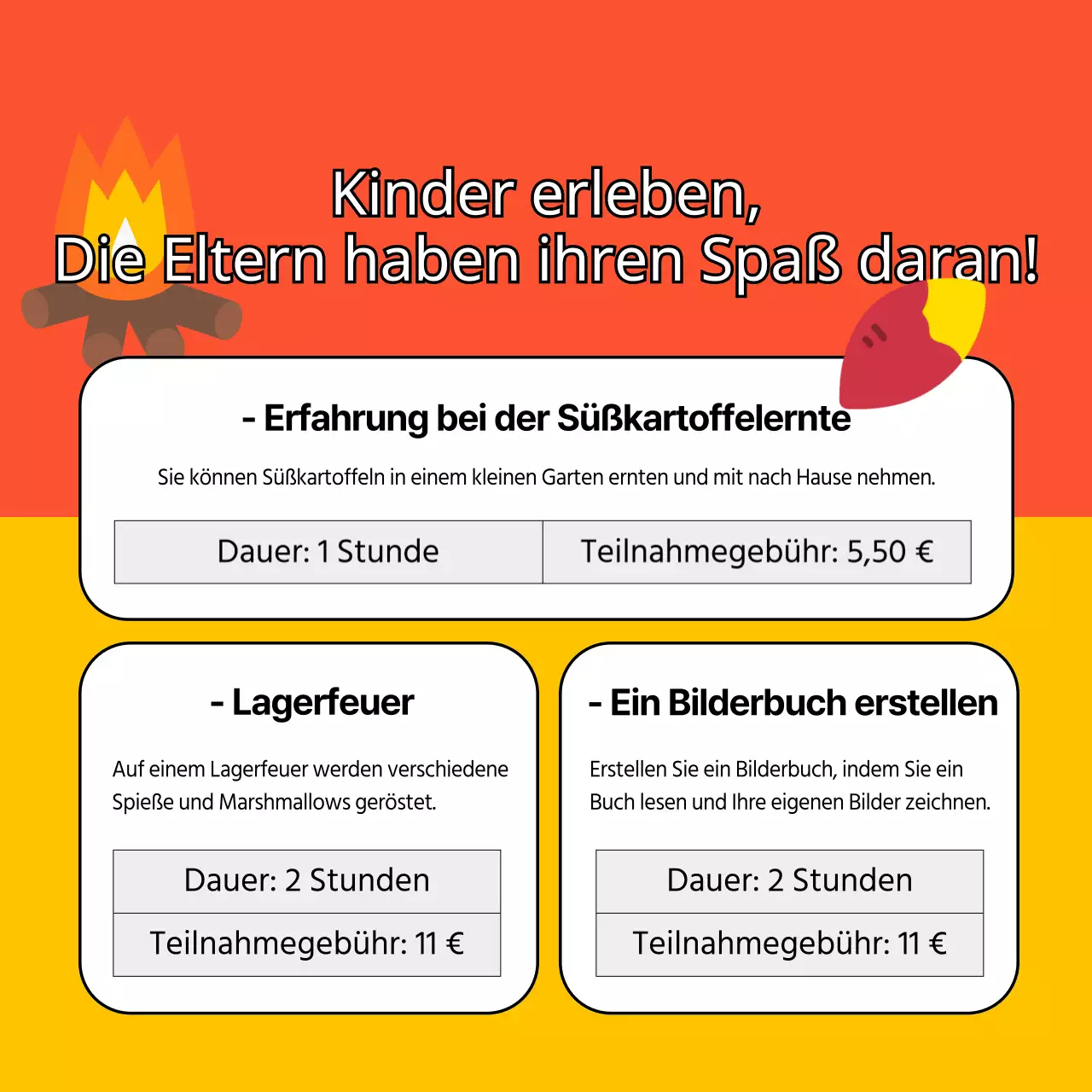 Niedliche, farbenfrohe und kinderfreundliche Orte zum Übernachten