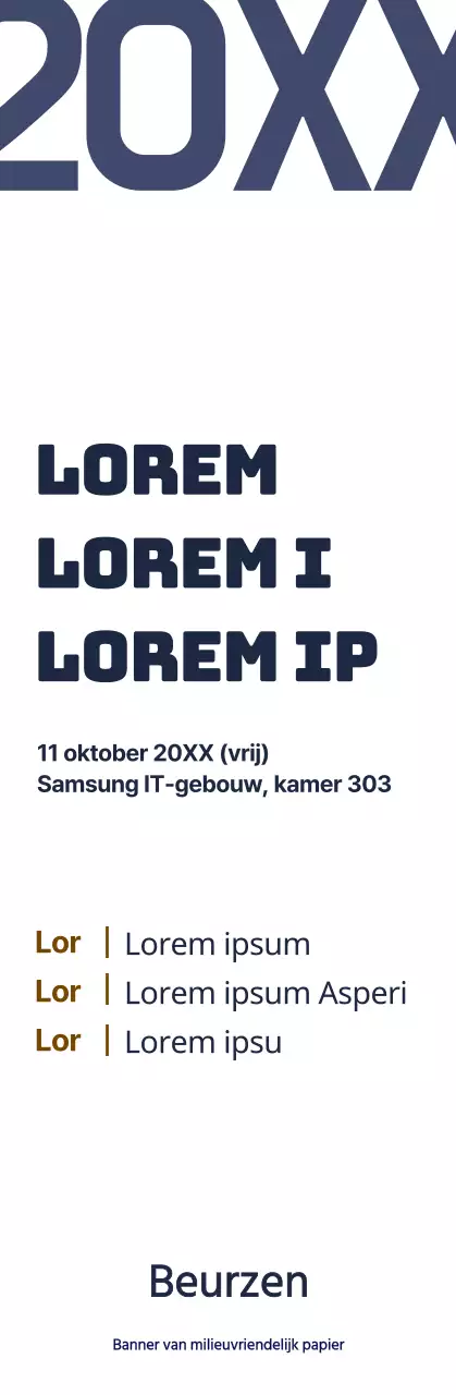 Eenvoudige stijl in marineblauw en bruin Informatie voor de najaarsconferentie