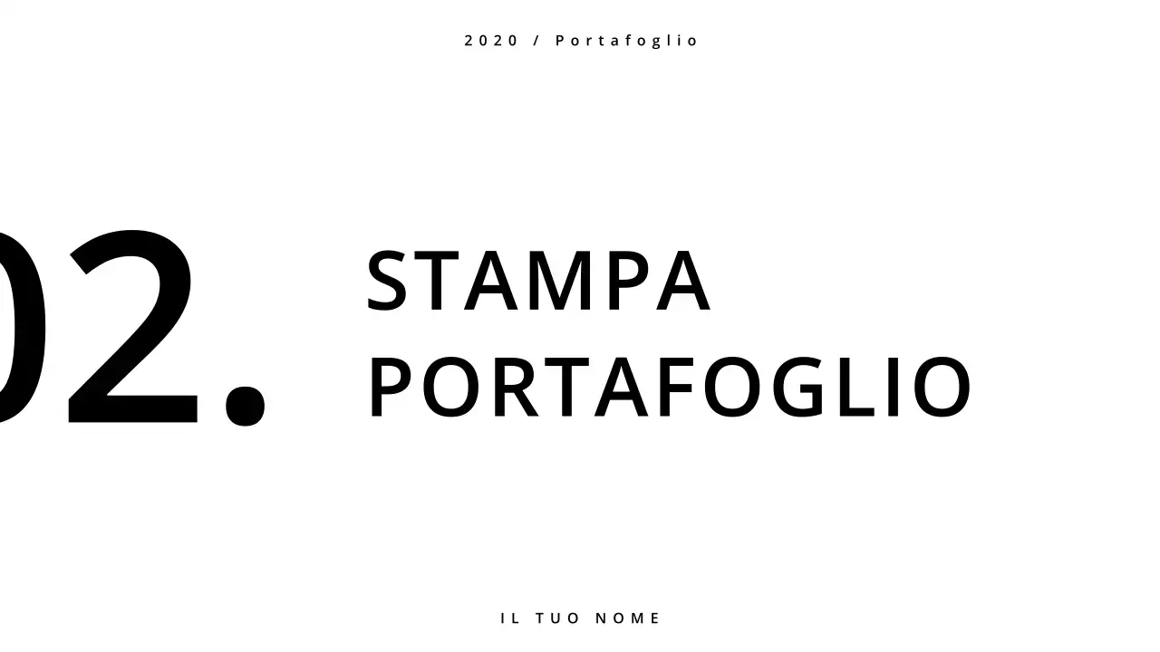 Un portfolio semplice in bianco e nero