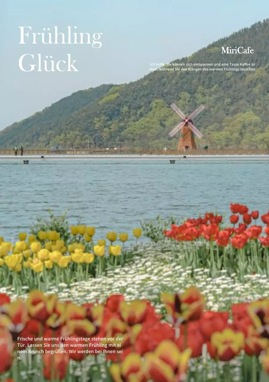 Emotionales Design mit warmem Hintergrund und einem Frühlingskonzept