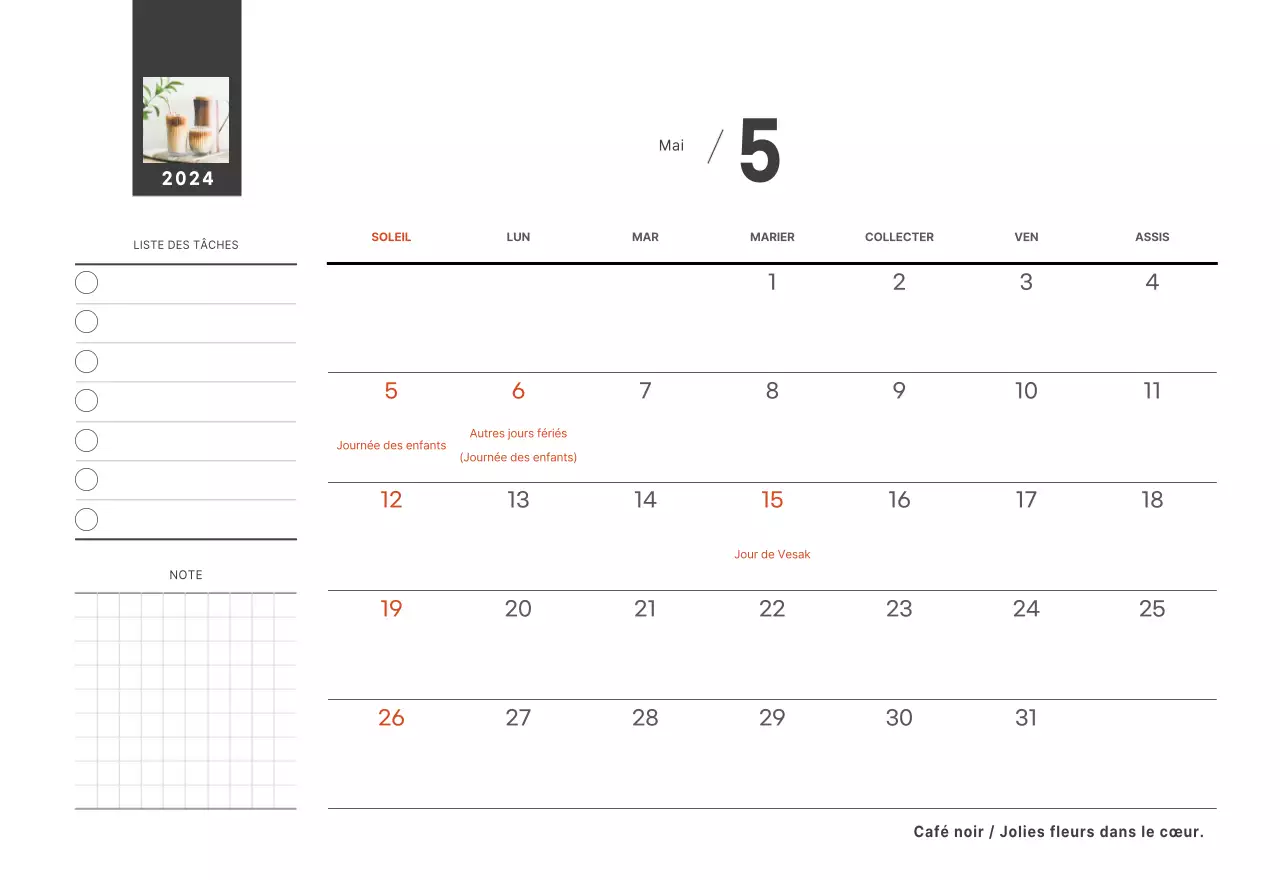 Un café sentimental blanc et marron