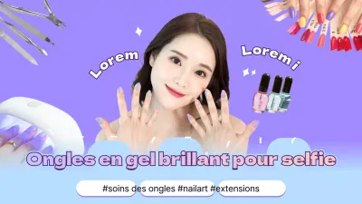 Thème Gelnail avec dégradé mauve et concept d'image photoréaliste