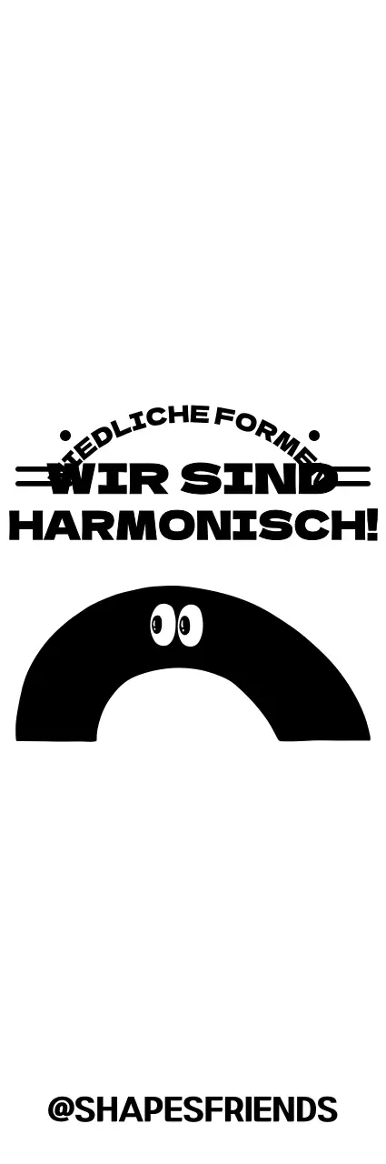 Eine Sammlung runder, niedlicher Formen für Konzeptartikel