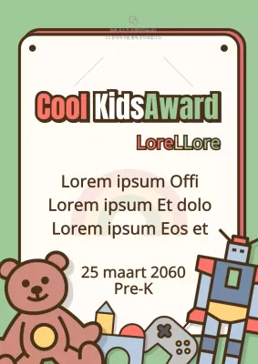 De lofprijs van kinderen in munt leuke stuk speelgoed achtergrondstijl