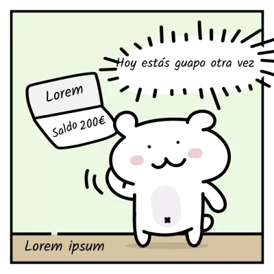 Un emoji de un oficinista con un osito de peluche blanco en chartreuse.