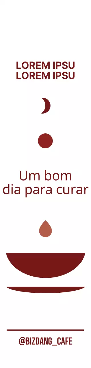 Ilustração simples e limpa da lua e do café em castanho e branco para promoção e promoção de café