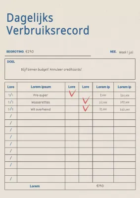 Blauw kraftpapier eenvoudig zakboekje dagboek budget document