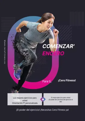 Promociona tu gimnasio con una foto oscura de una mujer corriendo