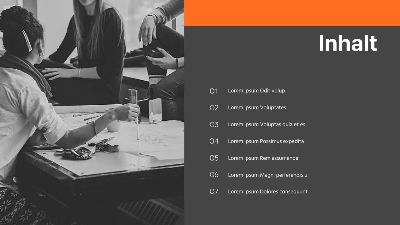 Moderne graue und orangefarbene Universität Abteilung Öffentlichkeitsarbeit Einführung Präsentation