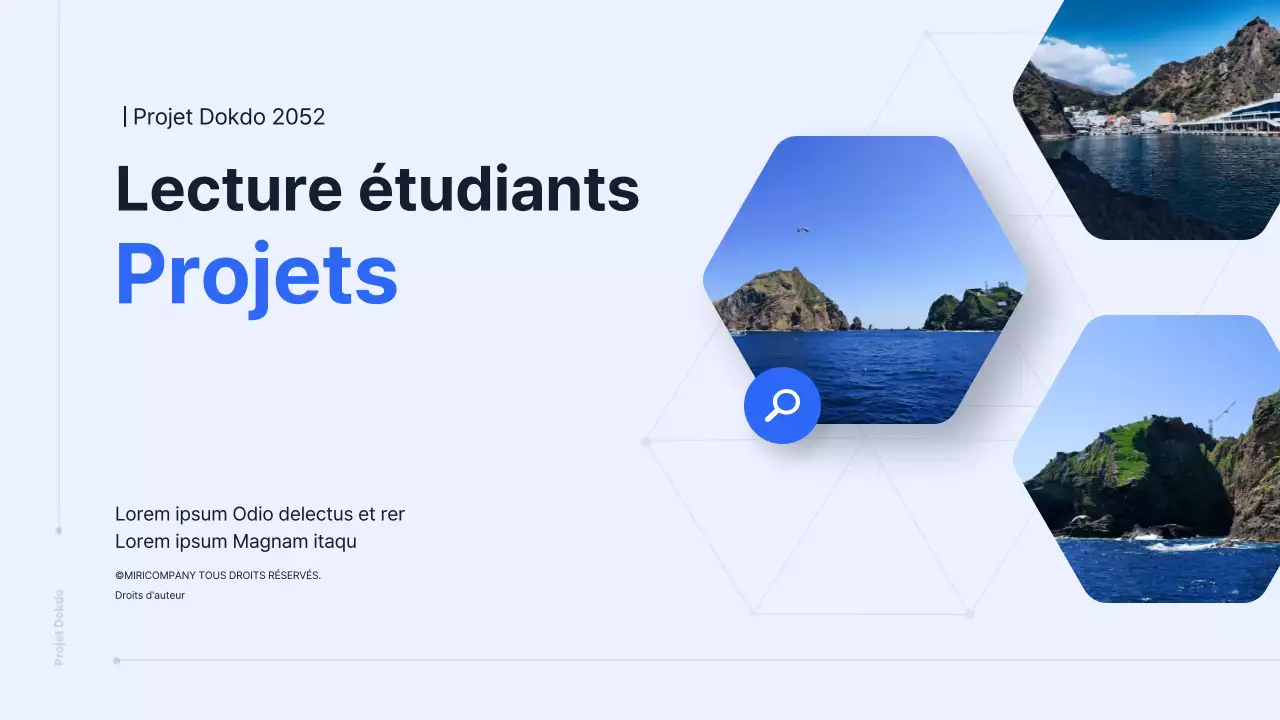 Présentation du projet de défense bleue et grise de Dokdo