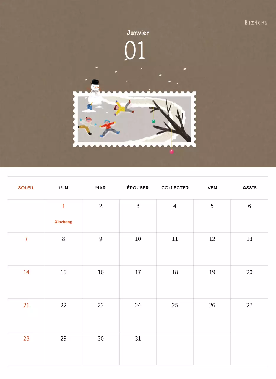 Illustrations de timbres avec un concept chaleureux