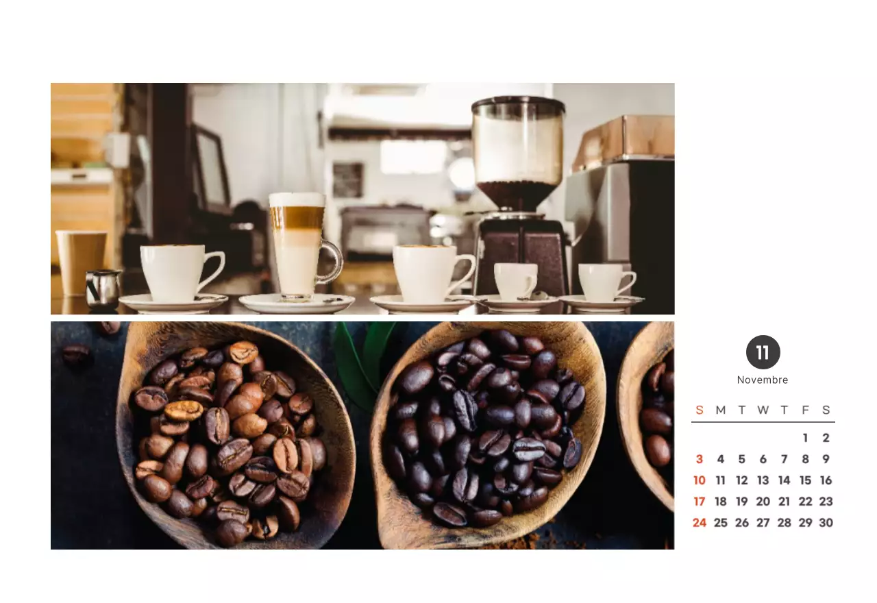 Un café sentimental blanc et marron