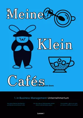 Blau Niedlich Illustrierte Cafe Independent Publishing Buchcover
