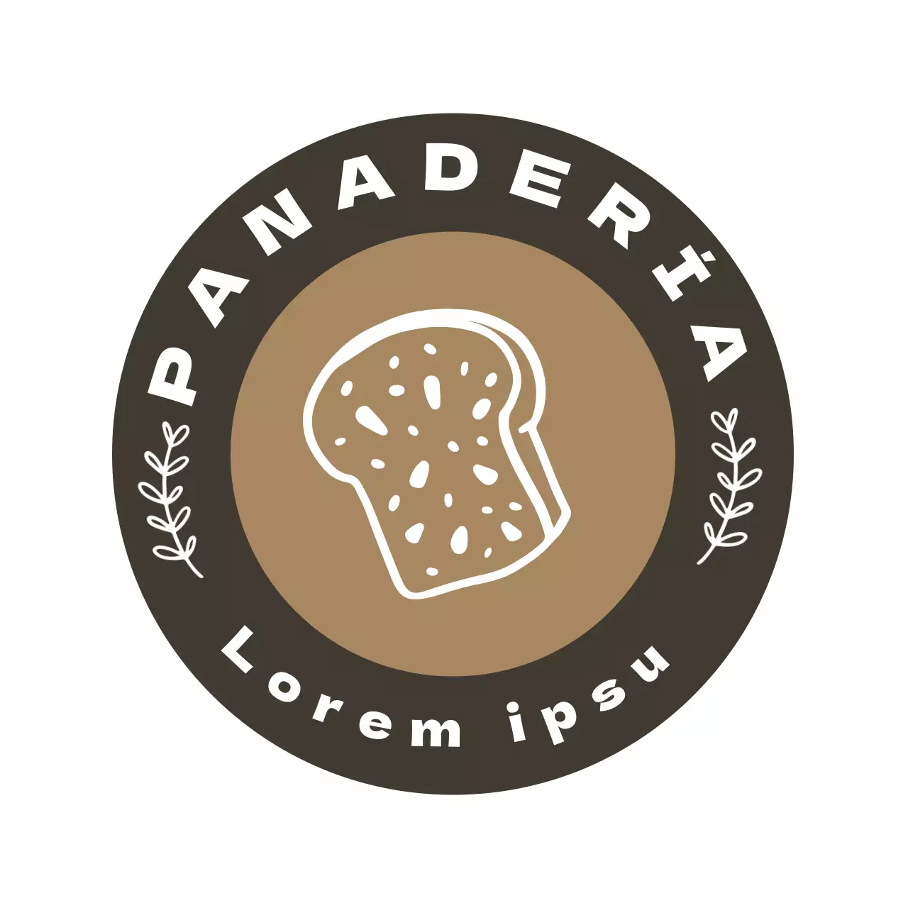 Posavasos de panadería con una bonita ilustración en marrón