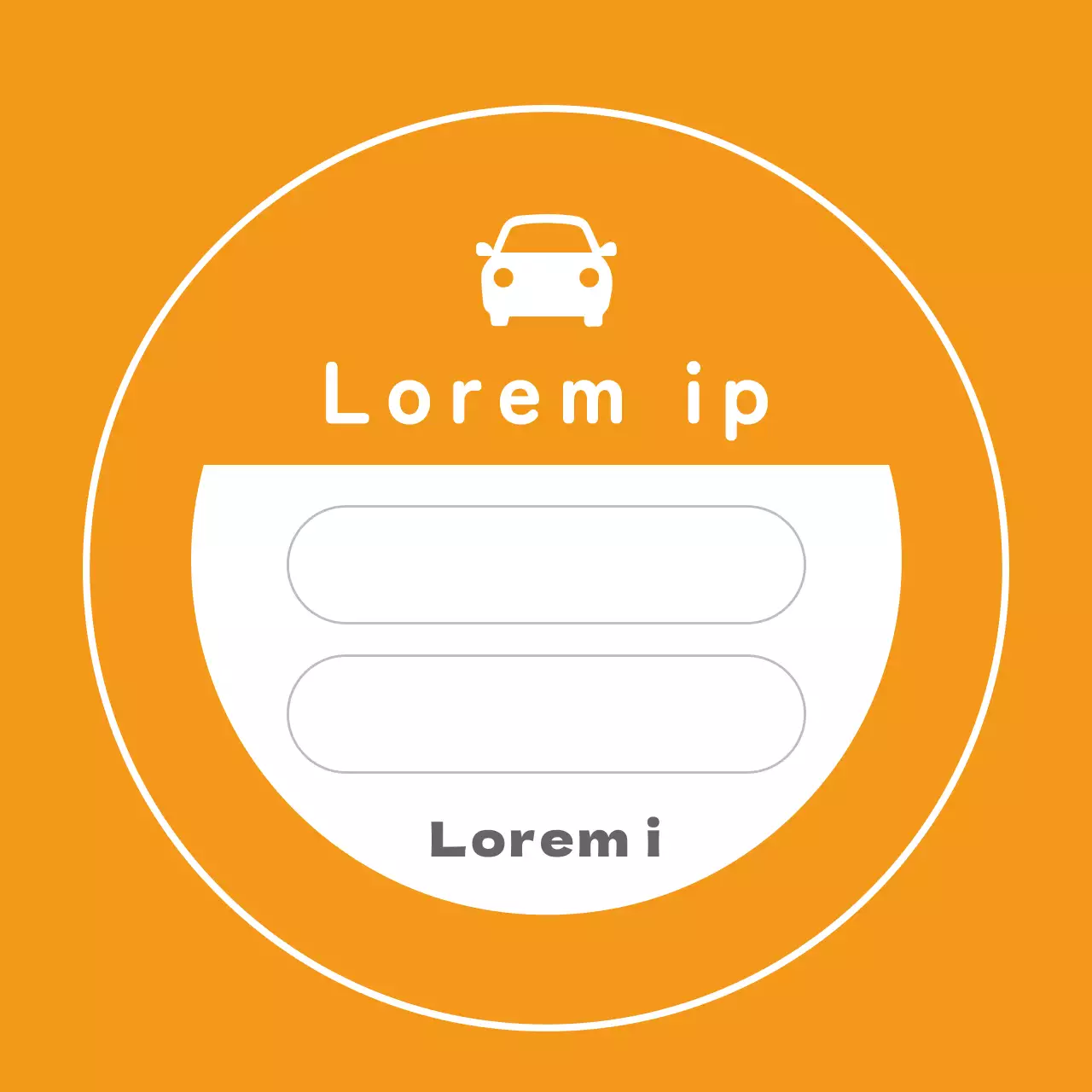 Instrucciones de aparcamiento ilustradas en naranja