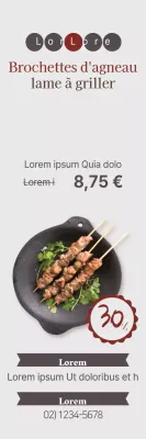 Brochettes d'agneau