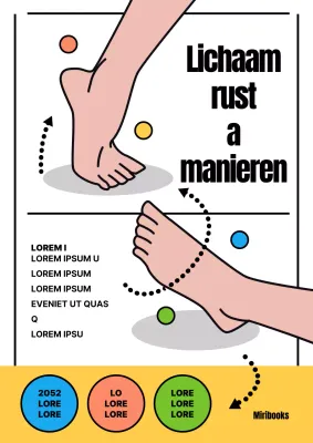 Het gele en blauwe gezondheidsboek voor voetoefeningen