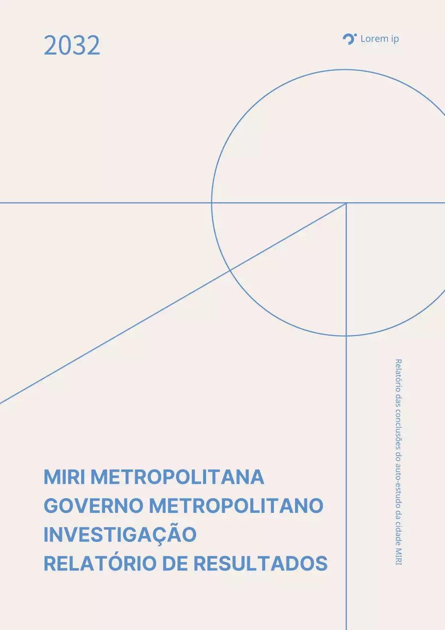 Capa de relatório da linha Basic em bege e azul