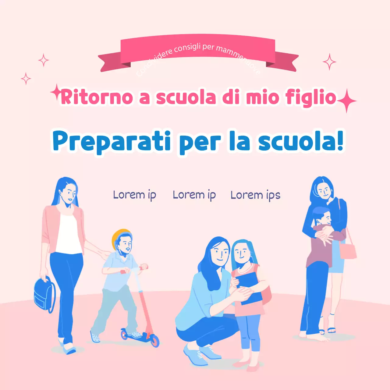 Suggerimenti per il ritorno a scuola in rosa e blu