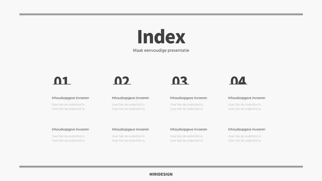 Eenvoudig grijs presentatie sjabloon