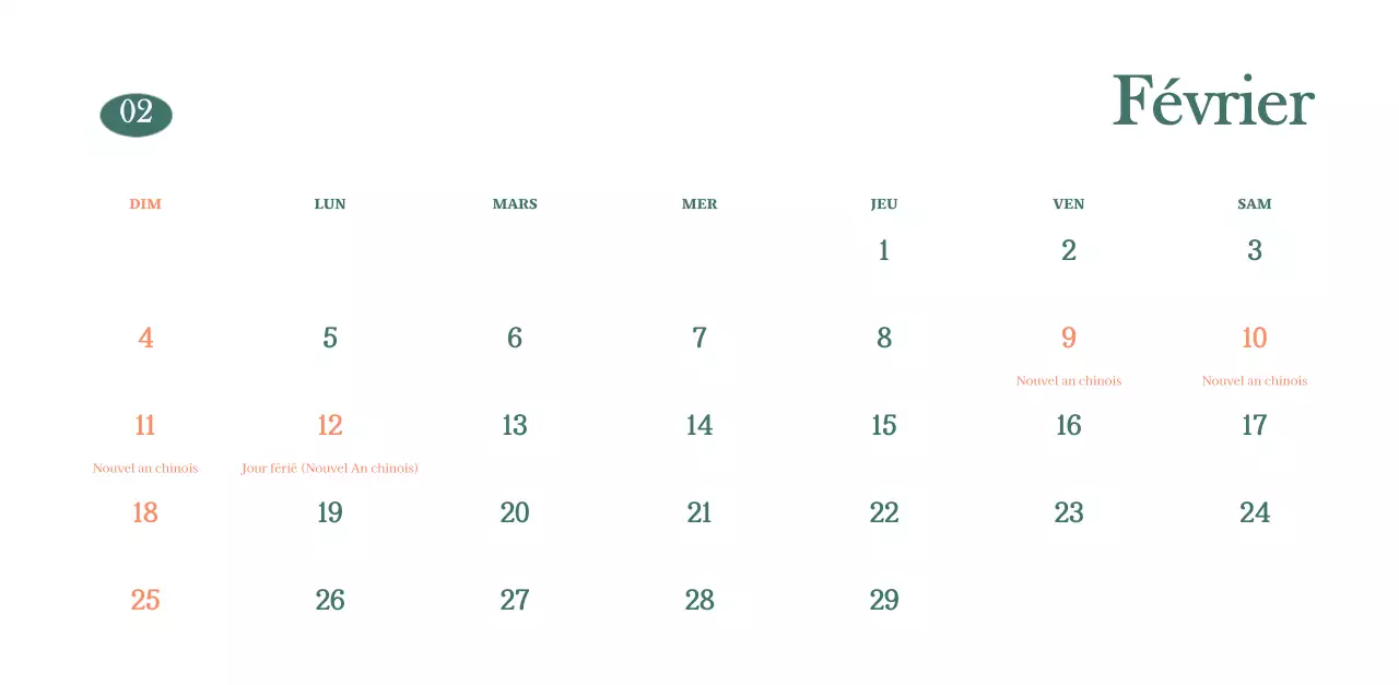 Calendrier des cafés avec recommandation de la boisson du mois