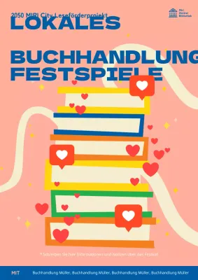 Niedliches rosa Werbeplakat