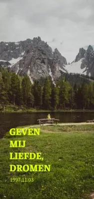 Koopwaar met rustgevende, vintage foto's met fluorescerende groene accenten