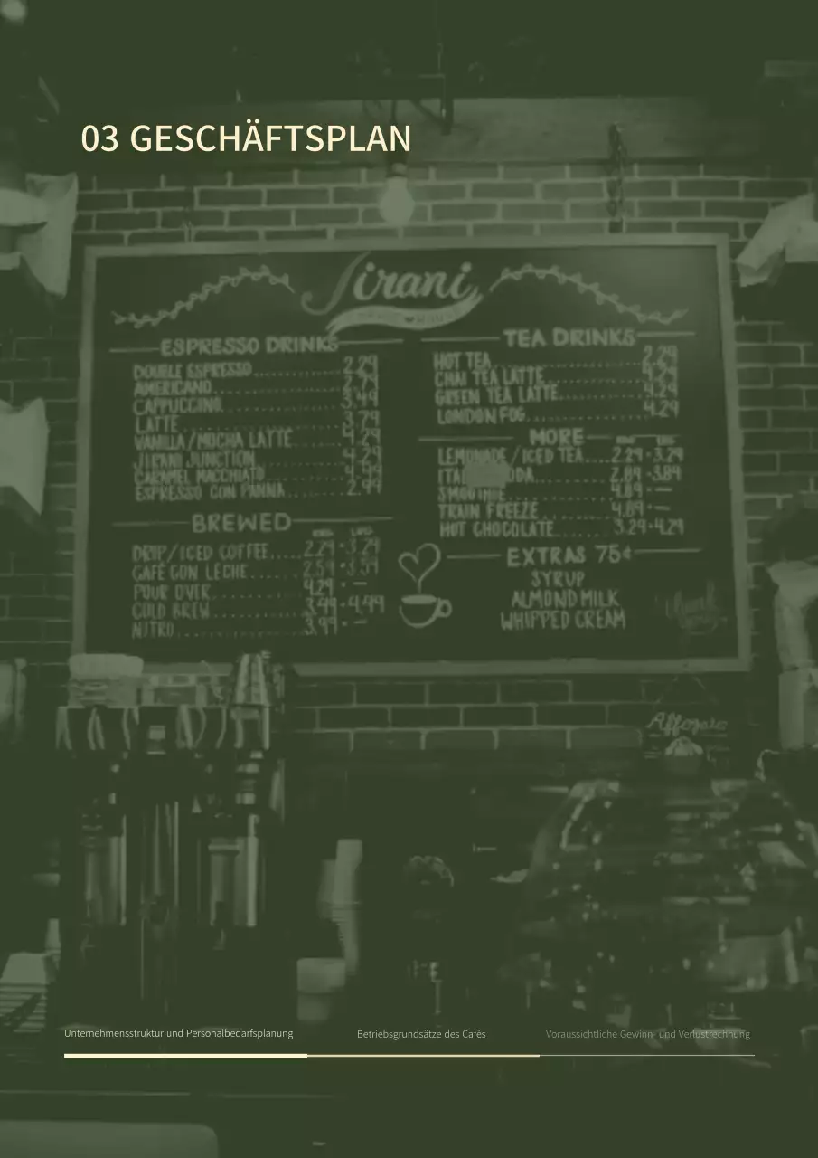 Einfaches diagonales Konzept Businessplan in grün