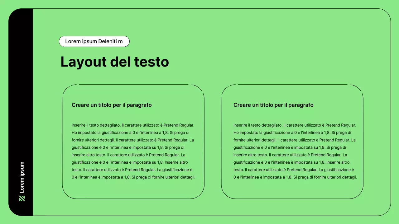 Illustrazione aziendale con linee semplici in verde