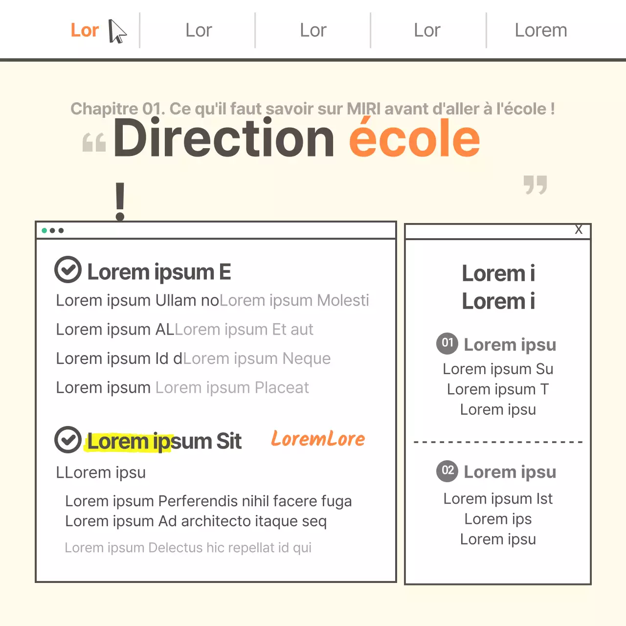 Carte jaune de conseils scolairesNews design