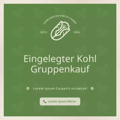 Einfacher Sauerkraut in Hellgrün und Beige ist ein gemeinsamer Einkaufsführer