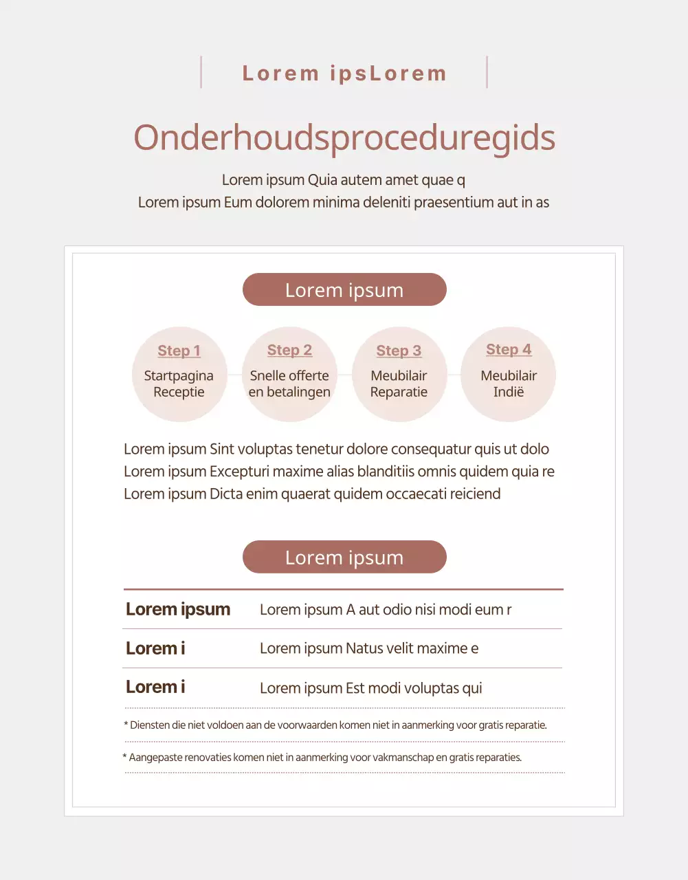 Promoot een warme, luxueuze meubelreparatie in pastelroze (detailpagina)